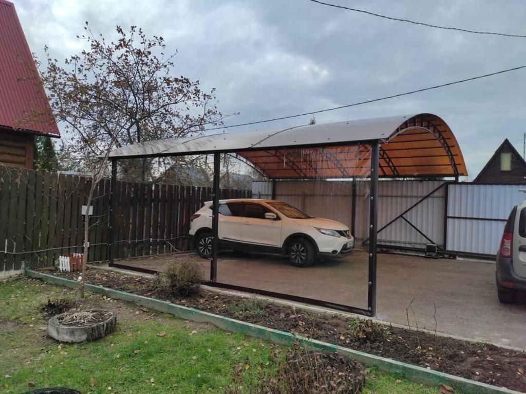 Прозрачные шторы ПВХ для навеса под автомобиль в Монастырщине